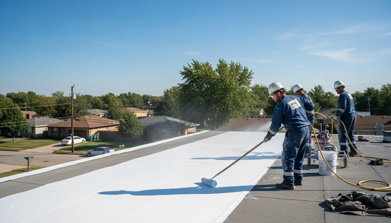 Commercial roof coating in Moselle, MS near me
